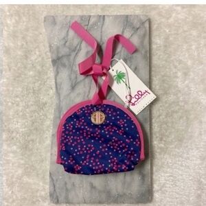 Lily Pulitzer Jet Set Cosmetic Makeup Bag 
Blue Pink New